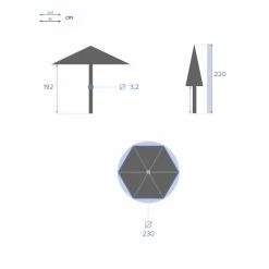 Parasol Rond 2,3m Anzio Grenade Hespéride 7 Parasol Rond 2,3m Anzio Grenade Hespéride -Ledepot-bailleul Soldes Magasin parasol rond 23m anzio grenade hesperide 5