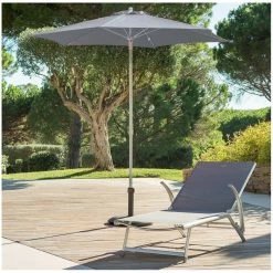 Parasol Rond 2,3m Anzio Ardoise Hespéride