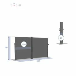 Paravent écran Double Antao Graphite Hespéride 5 Paravent écran Double Antao Graphite Hespéride -Ledepot-bailleul Soldes Magasin paravent ecran double antao graphite hesperide 3