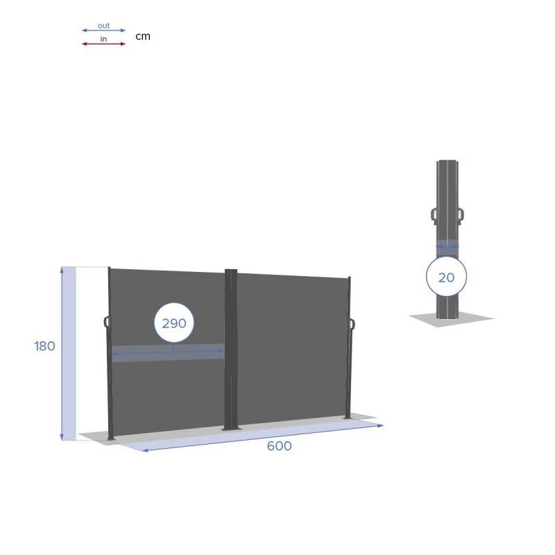 Paravent écran double Antao graphite Hespéride Paravent écran Double Antao Graphite Hespéride -Ledepot-bailleul Soldes Magasin paravent ecran double antao graphite hesperide 3