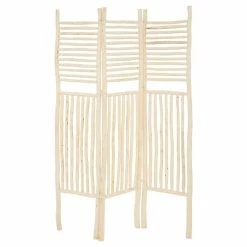 Paravent En Bois Zahir Naturel Clair Atmosphera