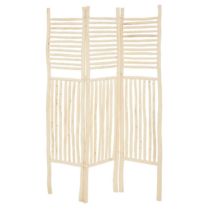 Paravent en bois Zahir naturel clair Atmosphera Paravent En Bois Zahir Naturel Clair Atmosphera -Ledepot-bailleul Soldes Magasin paravent en bois zahir naturel clair atmosphera
