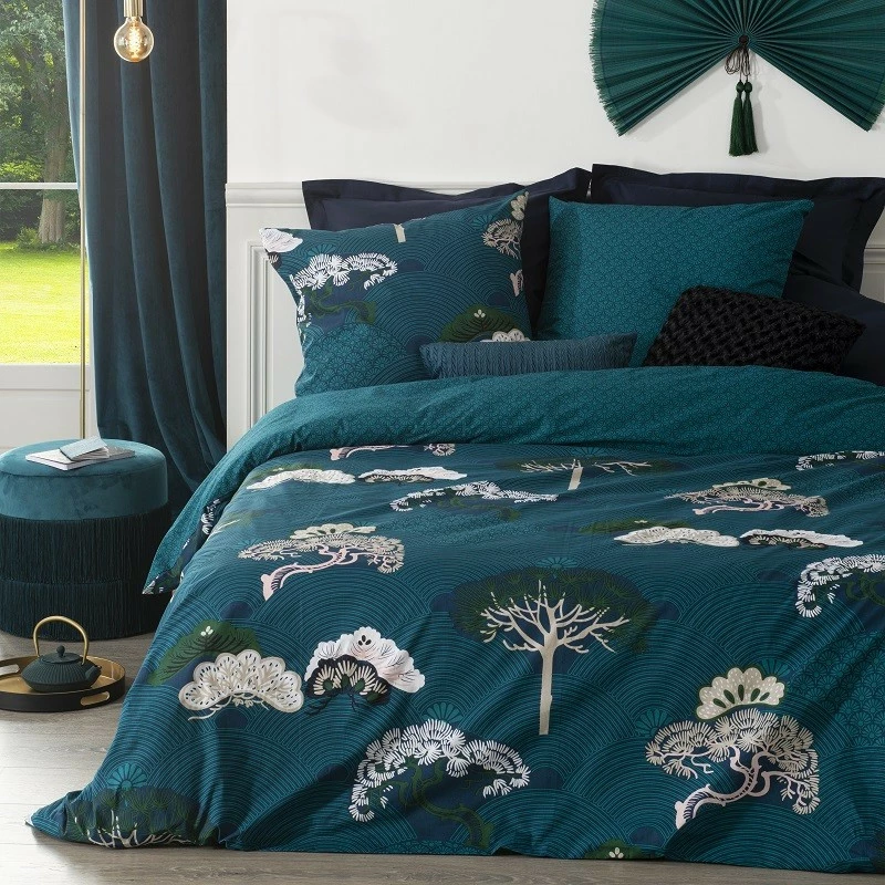 Parure de lit Atsuko bleu canard 240x220 Atmosphera Parure De Lit Atsuko Bleu Canard 240x220 Atmosphera -Ledepot-bailleul Soldes Magasin parure de lit atsuko bleu canard 240x220 atmosphera