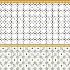 Parure De Lit Mosaique Blanc/gris/jaune 240x220 Atmosphera -Ledepot-bailleul Soldes Magasin parure de lit mosaique blancgrisjaune 240x220 atmosphera 3
