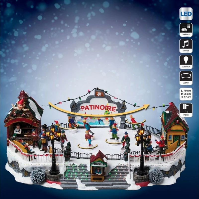 Patinoire de noël animée, lumineuse et musicale Patinoire De Noël Animée, Lumineuse Et Musicale -Ledepot-bailleul Soldes Magasin patinoire de noel animee lumineuse et musicale 1