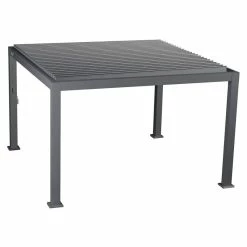 Pergola Carrée 3,6x3,6m Evora Graphite Hespéride -Ledepot-bailleul Soldes Magasin pergola carree 36x36m evora graphite hesperide 2