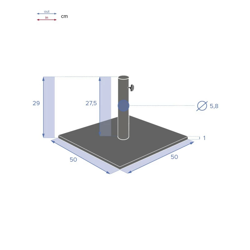 Pied de parasol plaque 20 kg anthracite Hespéride Pied De Parasol Plaque 20 Kg Anthracite Hespéride -Ledepot-bailleul Soldes Magasin pied de parasol plaque 20 kg anthracite hesperide 4