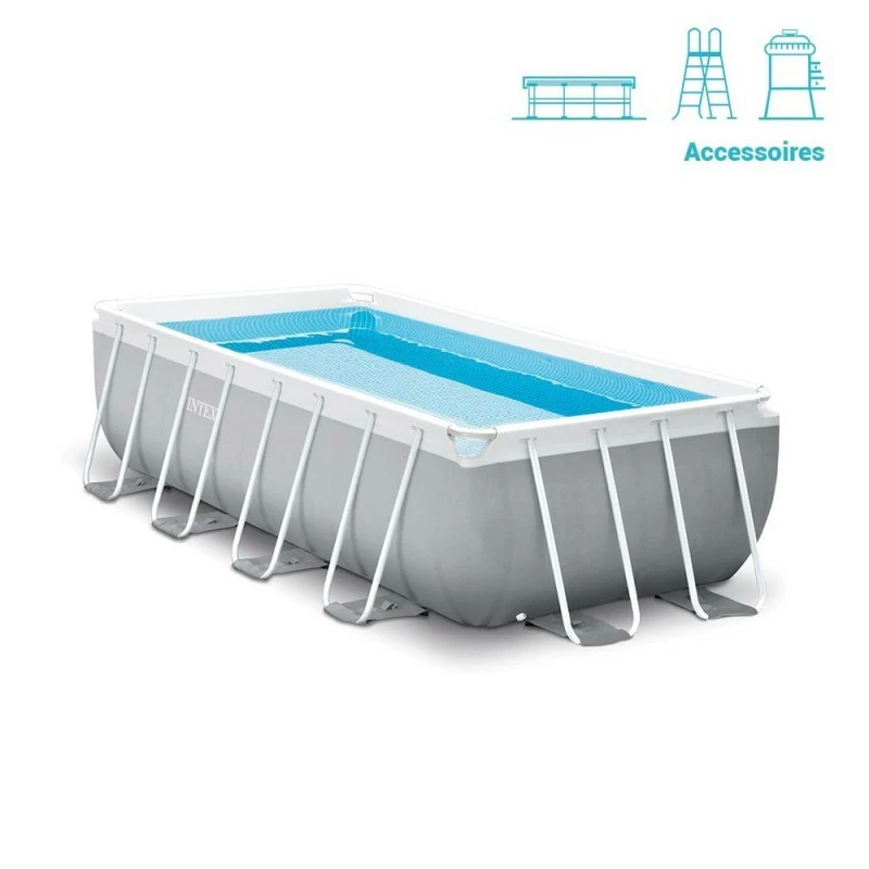 Piscine tubulaire Prism rectangulaire 4.88 x 2.44 x 1.07m Intex + accessoires Piscine Tubulaire Prism Rectangulaire 4.88 X 2.44 X 1.07m Intex + Accessoires -Ledepot-bailleul Soldes Magasin piscine tubulaire prism rectangulaire 488 x 244 x 107m intex accessoires 1