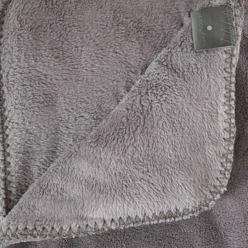 Plaid grand modèle microfibre 180x230 cm gris clair ATMOSPHERA Plaid Grand Modèle Microfibre 180x230 Cm Gris Clair -Ledepot-bailleul Soldes Magasin plaid microfibre gris clair 1