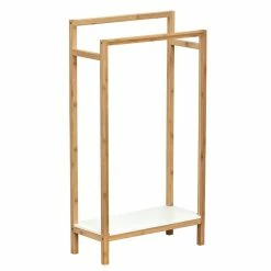 Porte Serviettes En Bambou Avec étagère Nuovo