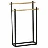 Porte Serviettes Métal Noir 2 Barres Bambou 1 Porte Serviettes Métal Noir 2 Barres Bambou -Ledepot-bailleul Soldes Magasin porte serviettes metal noir 2 barres bambou