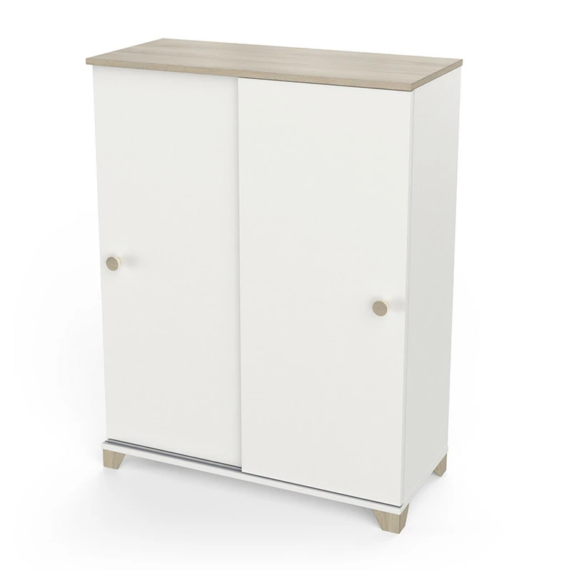 Rangement 2 portes coulissantes Izzy blanc et bois Demeyere Rangement 2 Portes Coulissantes Izzy Blanc Et Bois -Ledepot-bailleul Soldes Magasin rangement 2 portes coulissantes izzy blanc et bois 1