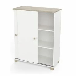 Demeyere Rangement 2 Portes Coulissantes Izzy Blanc Et Bois 4 Demeyere Rangement 2 Portes Coulissantes Izzy Blanc Et Bois -Ledepot-bailleul Soldes Magasin rangement 2 portes coulissantes izzy blanc et bois 2
