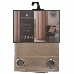 Rideau Isolant Tim Taupe 140x260 Atmosphera -Ledepot-bailleul Soldes Magasin rideau isolt tim taupe 140x260 atmosphera 2