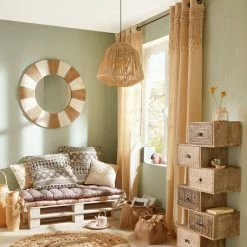 Rideau Macramé 140x260 Rituality Atmosphera -Ledepot-bailleul Soldes Magasin rideau macrame 140x260 rituality atmosphera 2