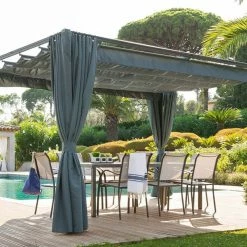 Rideaux Ardoises Pour Tonnelle Rectangulaire Palmeira Hespéride -Ledepot-bailleul Soldes Magasin rideaux ardoises pour tonnelle rectangulaire palmeira hesperide 2