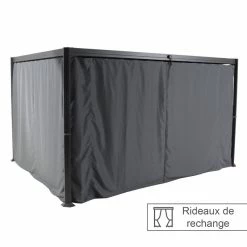 Rideaux Opaques Pour Tonnelle Belize 3,8x3m Hespéride