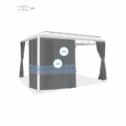 Rideaux Opaques Pour Tonnelle Belize 3,8x3m Hespéride 5 Rideaux Opaques Pour Tonnelle Belize 3,8x3m Hespéride -Ledepot-bailleul Soldes Magasin rideaux opaques pour tonnelle belize 38x3m hesperide 3