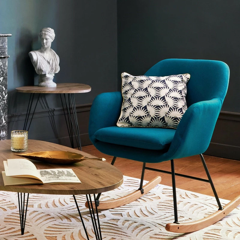 Rocking chair Pera bleu canard Atmosphera Rocking Chair Pera Bleu Canard Atmosphera -Ledepot-bailleul Soldes Magasin rocking chair pera bleu canard atmosphera 1