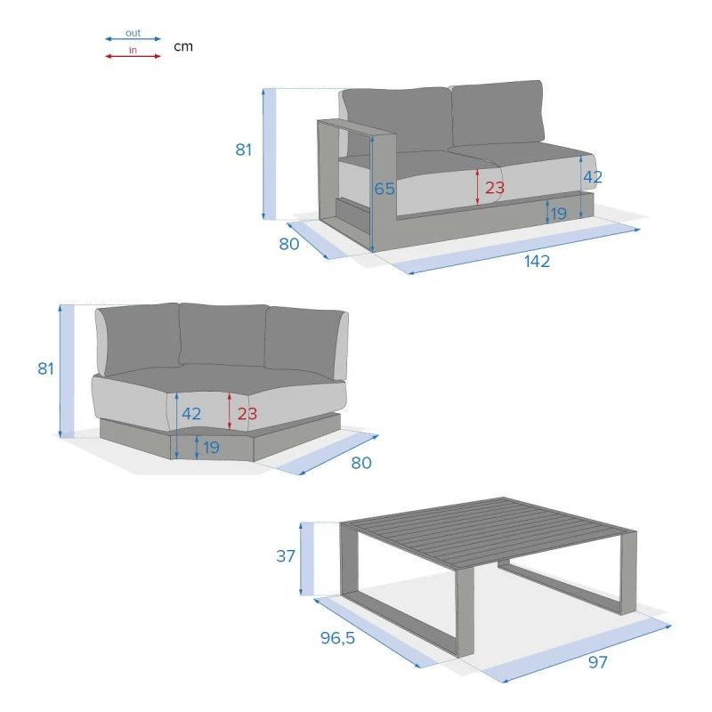Salon d'angle 5 places Allure anthracite / graphite Hespéride Salon D'angle 5 Places Allure Anthracite / Graphite Hespéride -Ledepot-bailleul Soldes Magasin salon d angle 5 places allure anthracite graphite hesperide 3