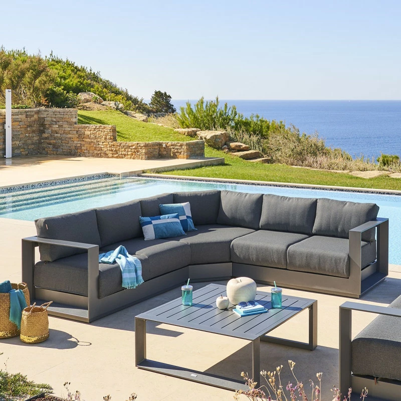 Salon d'angle 5 places Allure anthracite / graphite Hespéride Salon D'angle 5 Places Allure Anthracite / Graphite Hespéride -Ledepot-bailleul Soldes Magasin salon d angle 5 places allure anthracite graphite hesperide