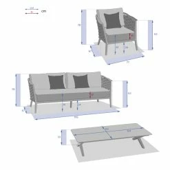 Salon De Jardin 5 Places Embruns Praline / Noisette Hespéride -Ledepot-bailleul Soldes Magasin salon de jardin 5 places embruns praline noisette hesperide 1 2