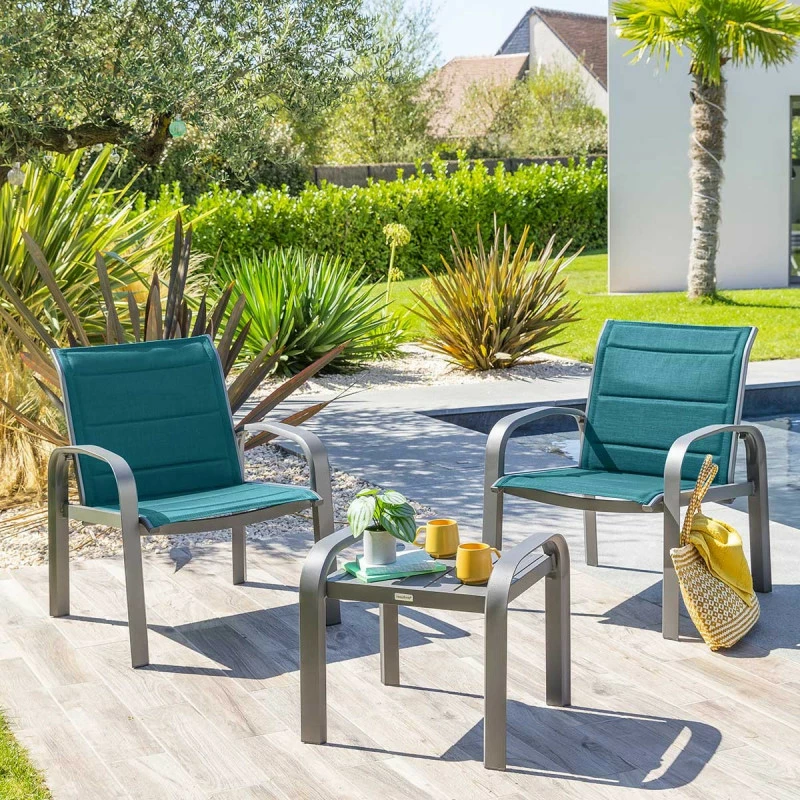 Salon de jardin duo Elyn bleu canard/graphite Hespéride Salon De Jardin Duo Elyn Bleu Canard/graphite Hespéride -Ledepot-bailleul Soldes Magasin salon de jardin duo elyn bleu canardgraphite hesperide