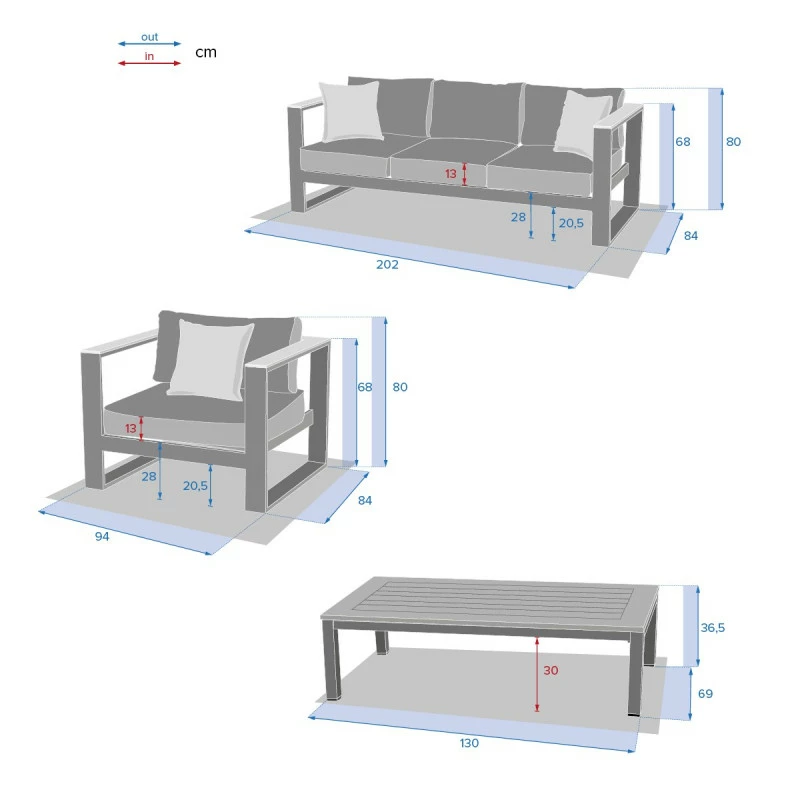 Salon de jardin Emperia 5p en aluminium et acacia Hespéride Salon De Jardin Emperia 5p En Aluminium Et Acacia Hespéride -Ledepot-bailleul Soldes Magasin salon de jardin emperia 5p en aluminium et acacia hesperide 3