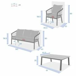 Salon De Jardin Oriengo 5 Places Taupe/blanc Hespéride -Ledepot-bailleul Soldes Magasin salon de jardin oriengo 5 places taupe blanc hesperide 9