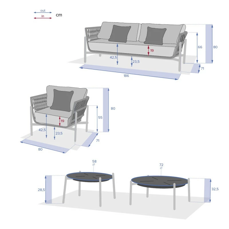 Salon de jardin 5 places Rubby Graphite Hespéride Salon De Jardin 5 Places Rubby Graphite Hespéride -Ledepot-bailleul Soldes Magasin salon de jardin rubby graphite premium hesperide 3
