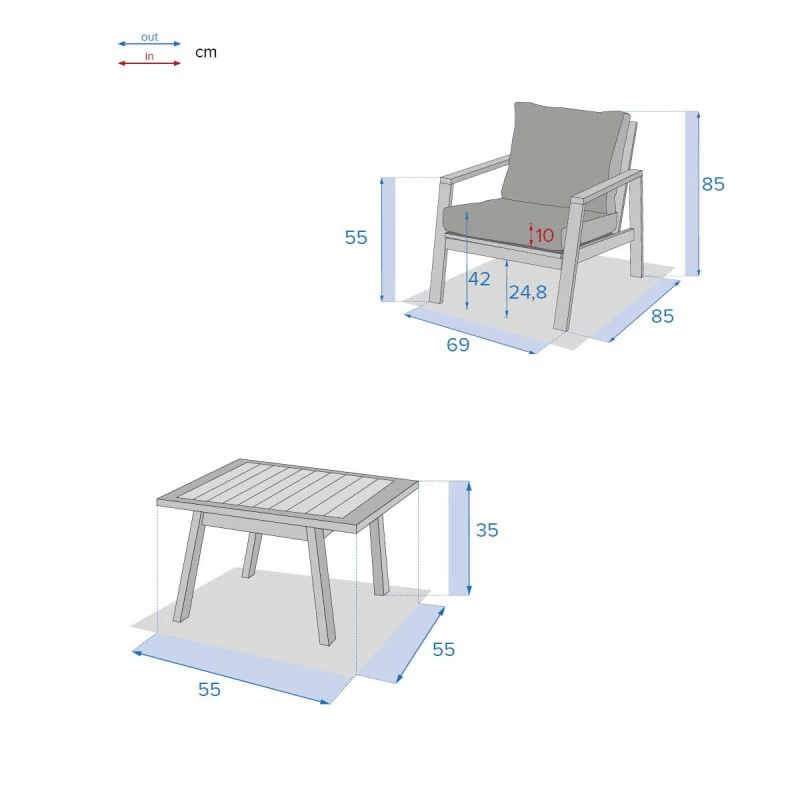 Salon duo extérieur Tiwi acacia Hespéride Salon Duo Extérieur Tiwi Acacia Hespéride -Ledepot-bailleul Soldes Magasin salon duo exterieur tiwi acacia hesperide 3