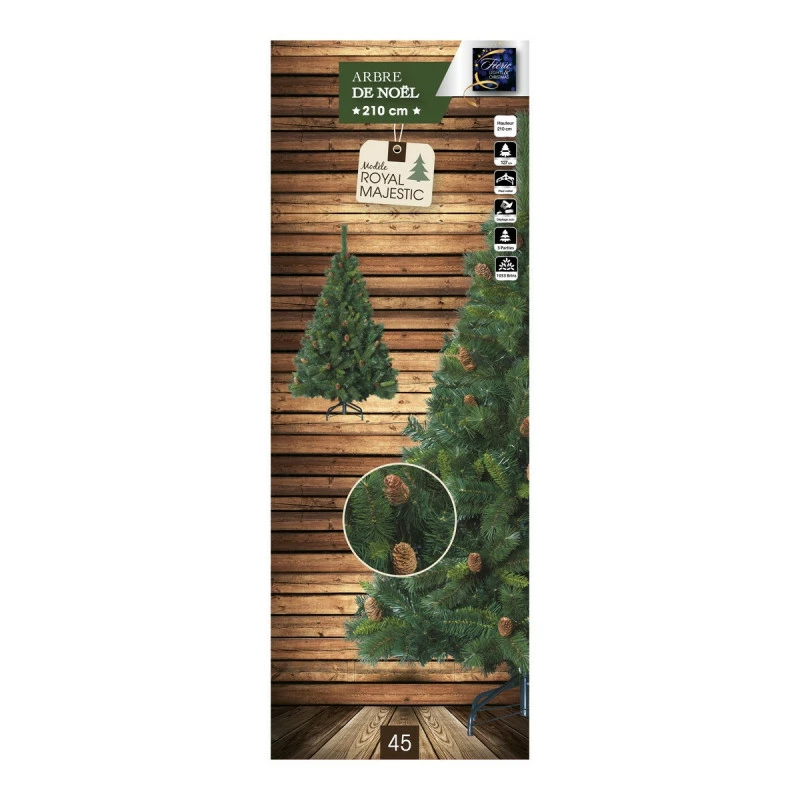 Sapin de Noël 210 cm vert Majestic pommes de pin Sapin De Noël 210 Cm Vert Majestic Pommes De Pin -Ledepot-bailleul Soldes Magasin sapin de noel 210 cm vert majestic avec pommes de pin 2