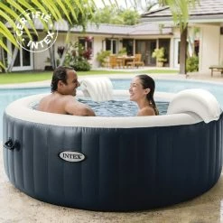 Spa Gonflable 4 Places Bulles Et Leds Blue Navy Intex -Ledepot-bailleul Soldes Magasin spa gonflable blue navy 4 places intex 5