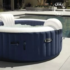Spa Gonflable 4 Places Bulles Et Leds Blue Navy Intex -Ledepot-bailleul Soldes Magasin spa gonflable blue navy 4 places intex 6
