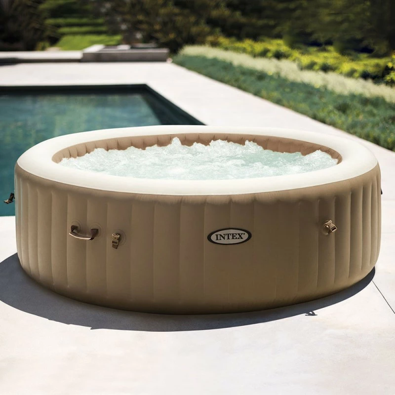 Spa gonflable Sahara rond 6 places Intex Spa Gonflable Sahara Rond 6 Places Intex -Ledepot-bailleul Soldes Magasin spa gonflable intex rond beige 6 places