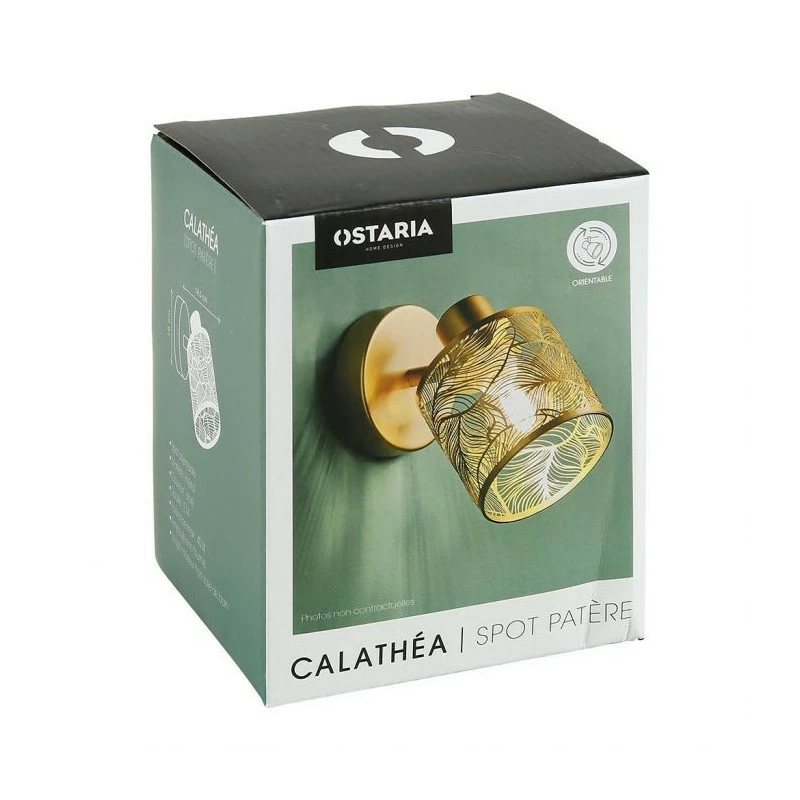 Spot Calathéa métal ajouré doré Ostaria Spot Calathéa Métal Ajouré Doré Ostaria -Ledepot-bailleul Soldes Magasin spot calathea metal ajoure dore ostaria 1