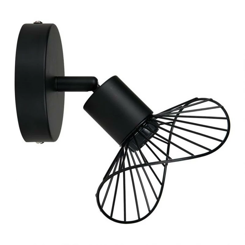 Spot Capeline en métal filaire noir Ostaria Spot Capeline En Métal Filaire Noir Ostaria -Ledepot-bailleul Soldes Magasin spot capeline en metal filaire noir ostaria