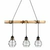 Suspension Indus Barre En Bois 3 Cordons Ostaria -Ledepot-bailleul Soldes Magasin suspension industrielle barre en bois 3 cordons ostaria
