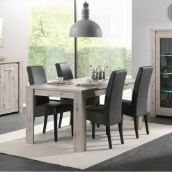 Table à Manger 160 Cm Coloris Bois Clair Warschau -Ledepot-bailleul Soldes Magasin table a manger 160 cm coloris bois clair warschau 1