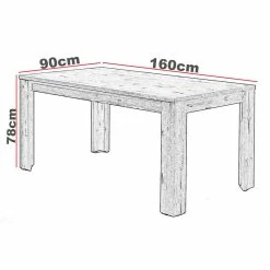 Table à Manger 160 Cm Coloris Bois Clair Warschau -Ledepot-bailleul Soldes Magasin table a manger 160 cm coloris bois clair warschau 2