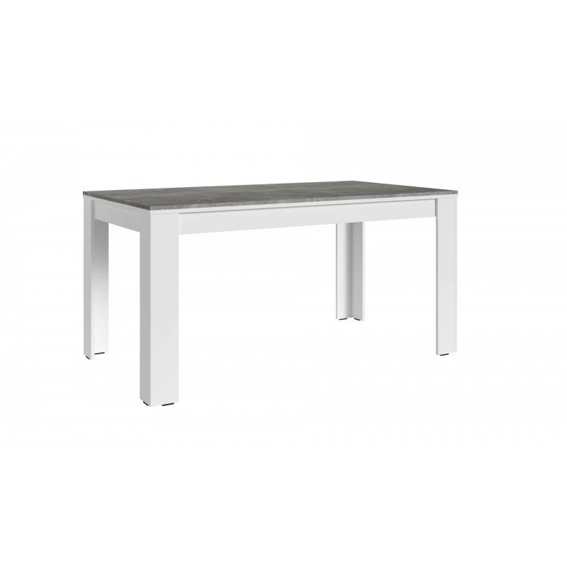 Table à manger 160cm blanc et gris béton Gent Table à Manger 160cm Blanc Et Gris Béton Gent -Ledepot-bailleul Soldes Magasin table a manger 160cm blanc et gris beton gent
