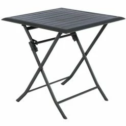 Table Alu Pliante Azua 2 Places Graphite Hespéride