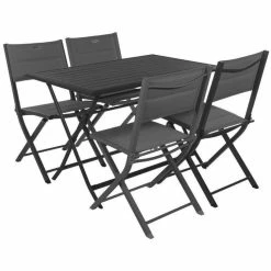 Table Alu Pliante Azua 4 Places Graphite Hespéride -Ledepot-bailleul Soldes Magasin table aluminium azua 4 places graphite hesperide 3