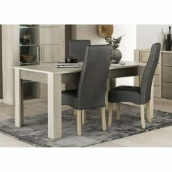 Demeyere Table Avec Rallonge 170/230x90cm Cannes -Ledepot-bailleul Soldes Magasin table avec rallonge 170 230x90cm cannes chene champagne beton clair 1
