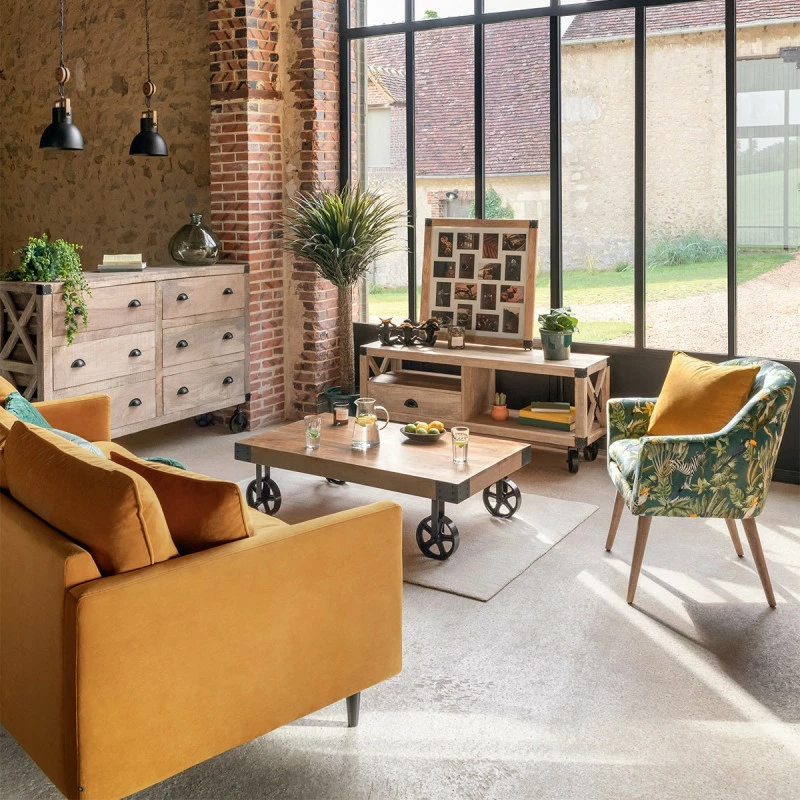 Table basse Silas bois massif Atmosphera Table Basse Silas Bois Massif Atmosphera -Ledepot-bailleul Soldes Magasin table basse manguier bois massif atmosphera 7