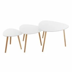 Table Basse Mileo Blanc Lot De 3 Atmosphera