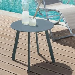 Table Basse Saona D 50 Cm Bleu Canard Hespéride