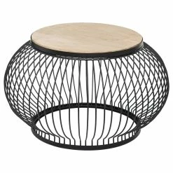 Table Basse X2 Métal Et Bois De Manguier Esther Atmosphera -Ledepot-bailleul Soldes Magasin table basse x2 en metal et bois de manguier atmosphera 3