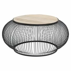 Table Basse X2 Métal Et Bois De Manguier Esther Atmosphera -Ledepot-bailleul Soldes Magasin table basse x2 en metal et bois de manguier atmosphera 4