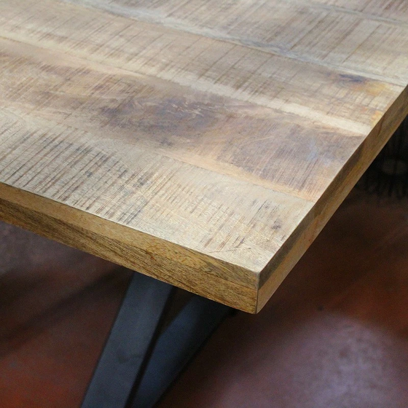 Table bois massif et pieds métal noir N°34 Table Bois Massif Et Pieds Métal Noir N°34 -Ledepot-bailleul Soldes Magasin table bois massif et pieds metal noir n34 1